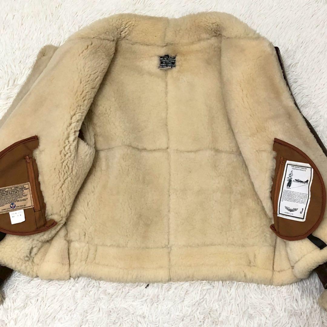 美品◎XXL/42サイズ◎AVIREX B-3 ムートンジャケット 米国製