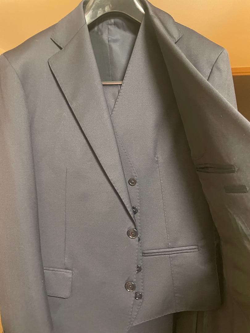 【高級】タリアトーレ　スリーピース　濃紺　超美品