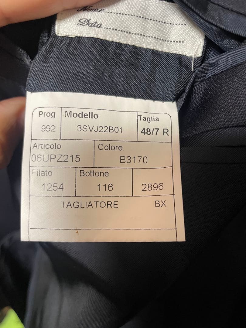 【高級】タリアトーレ　スリーピース　濃紺　超美品