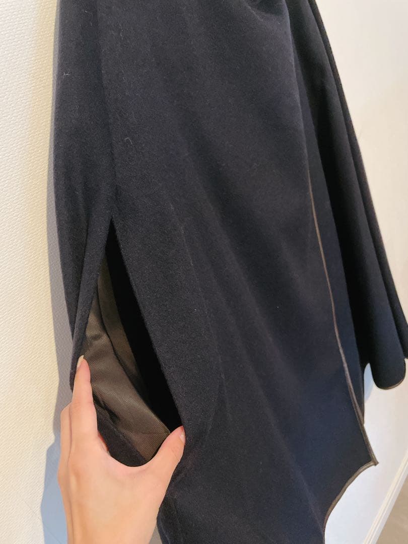 エストネーション ケープコート ネイビー 36