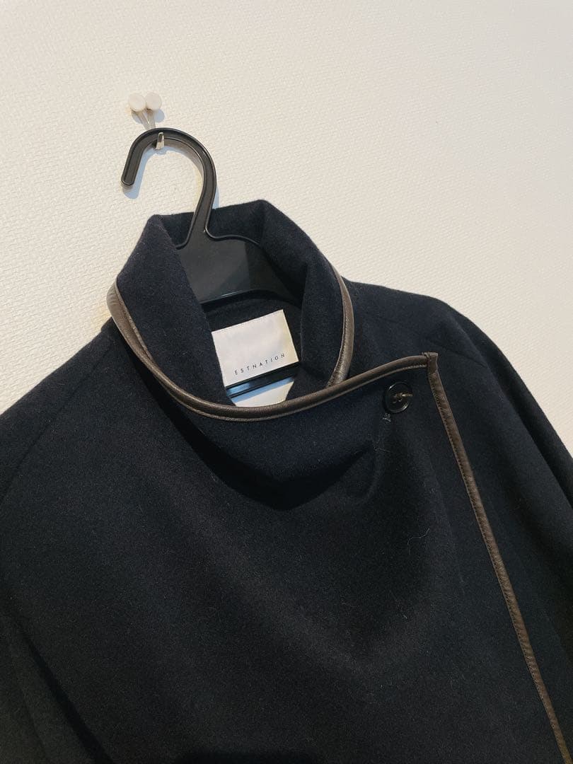 エストネーション ケープコート ネイビー 36