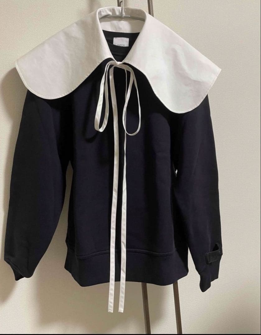 最終値下げ⭐️patou パトゥ　スウェット 白い襟付き 長袖