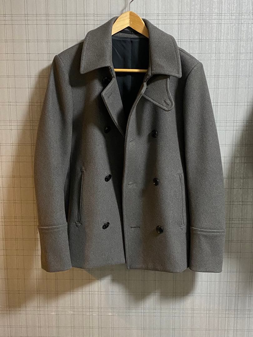 【ATTACHMENT】STUDIOUS別注カシミヤタテ二重混メルトンピーコート