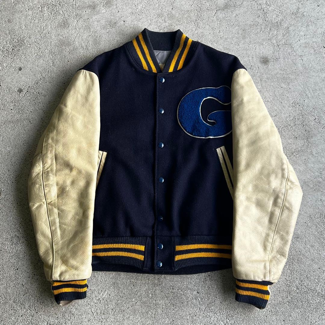 70's~80's Golden Bear Stadium Jacket 革袖