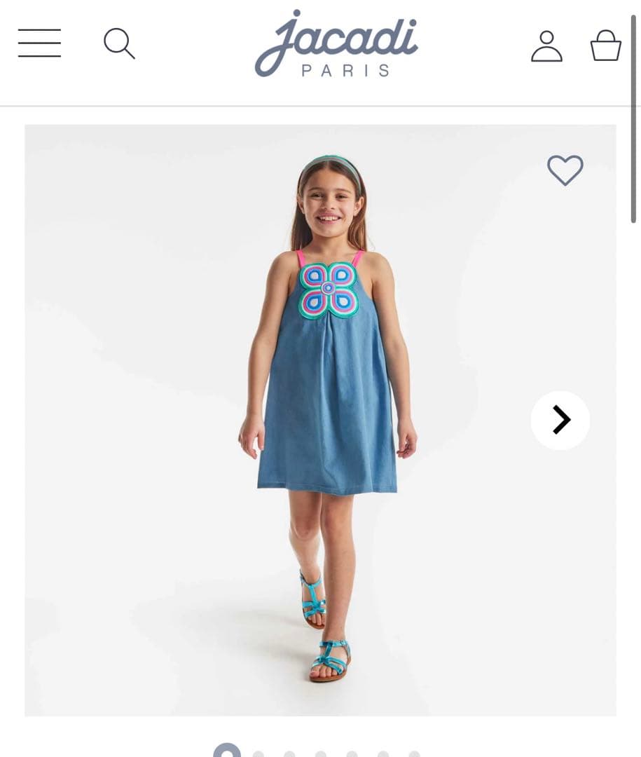 jacadi 2024ss フラワーワンピース　6A 新品