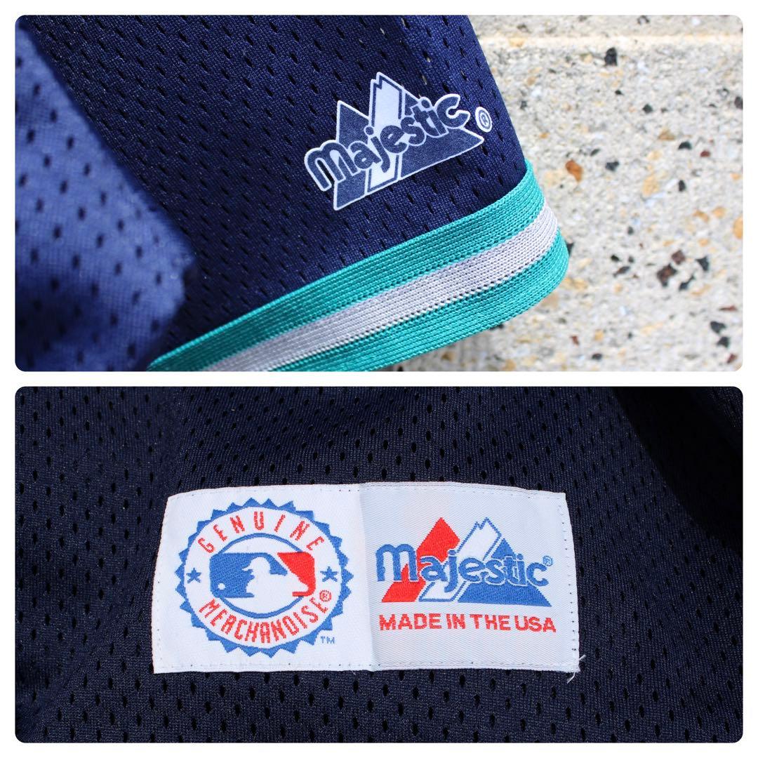 USA製 90s　シアトル マリナーズ グリフィーJr. 古着 プルゲームシャツ