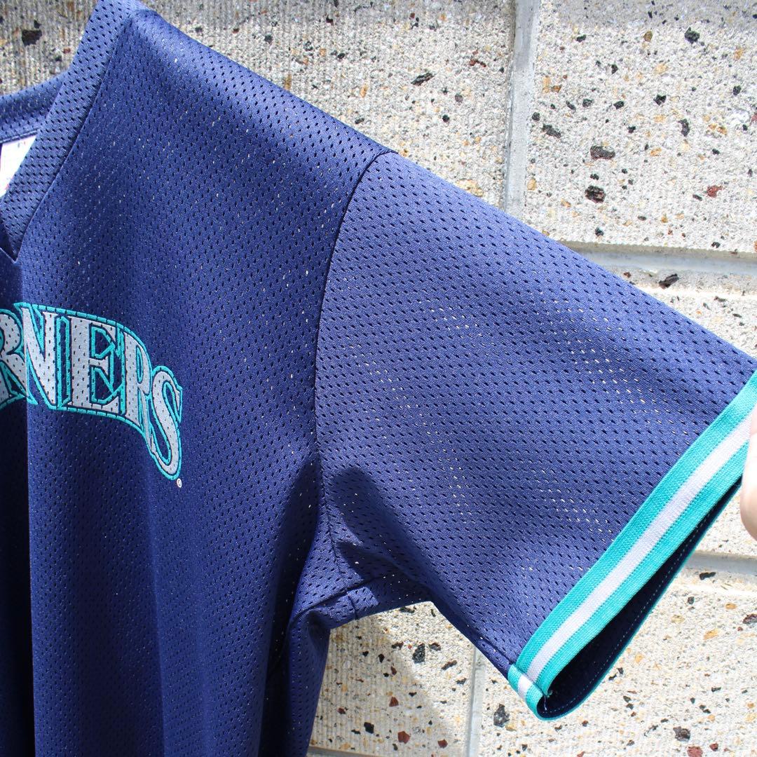 USA製 90s　シアトル マリナーズ グリフィーJr. 古着 プルゲームシャツ