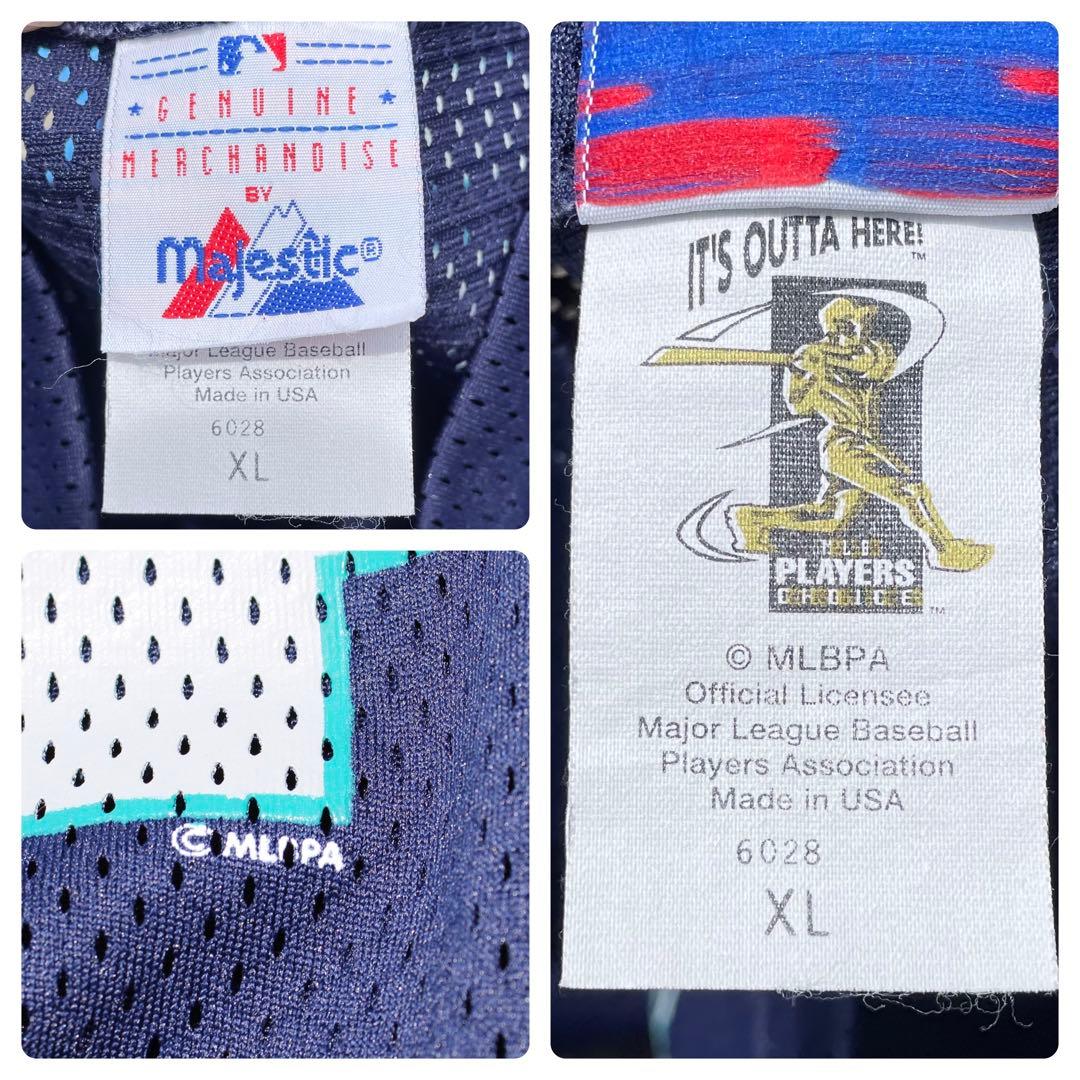 USA製 90s　シアトル マリナーズ グリフィーJr. 古着 プルゲームシャツ