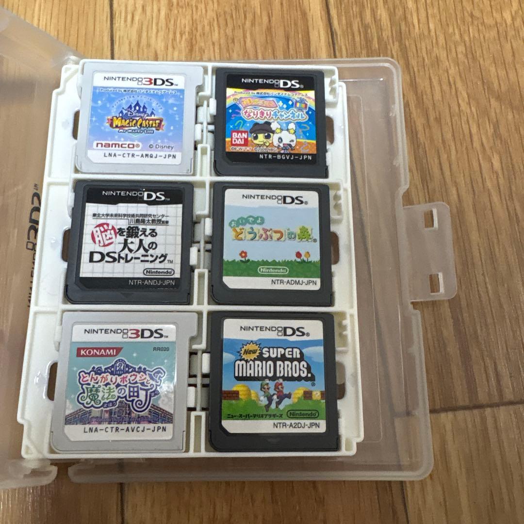 美品Nintendo ニンテンドー 3DS LL ミント×ホワイト カセット付き