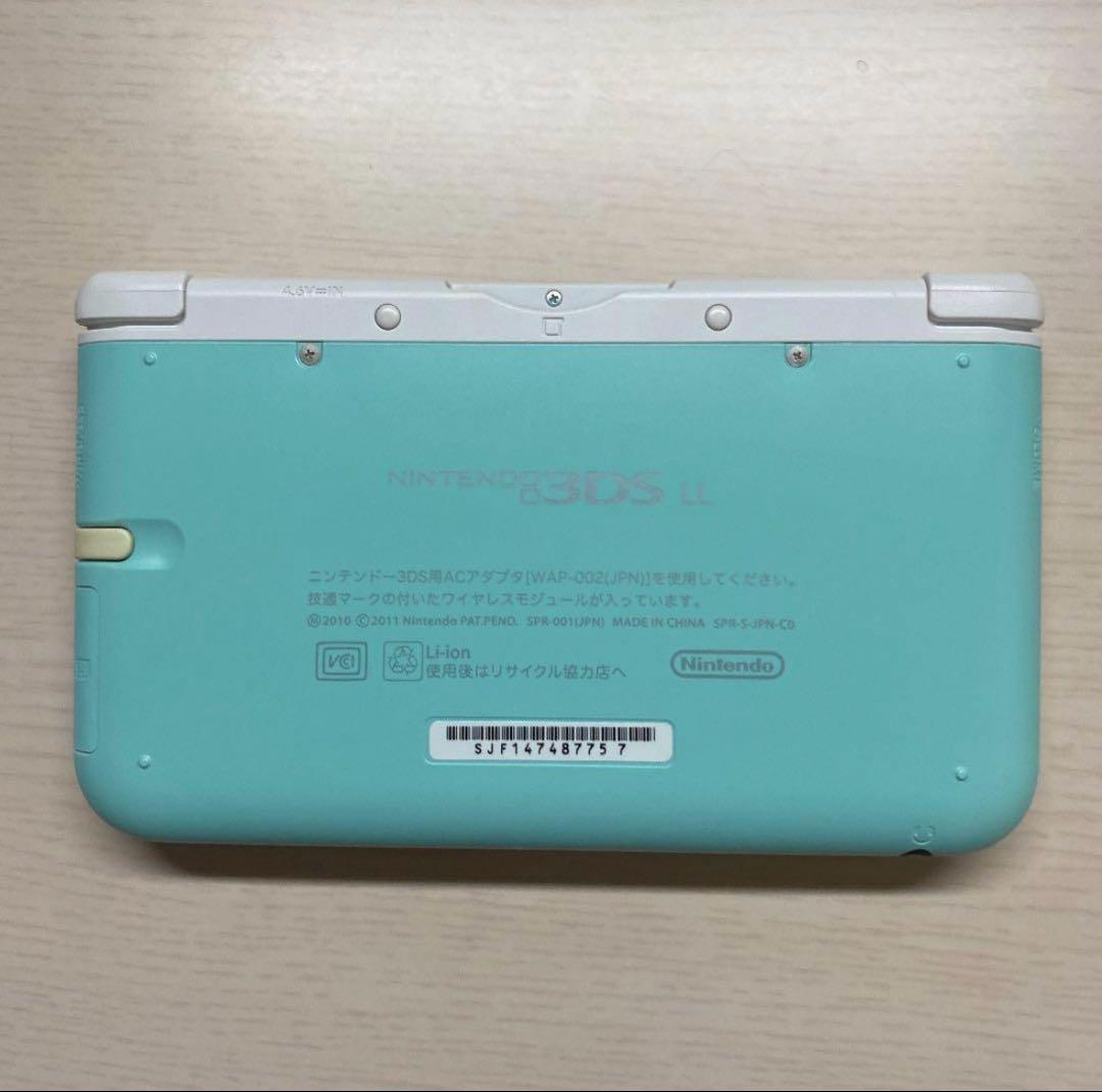 美品Nintendo ニンテンドー 3DS LL ミント×ホワイト カセット付き