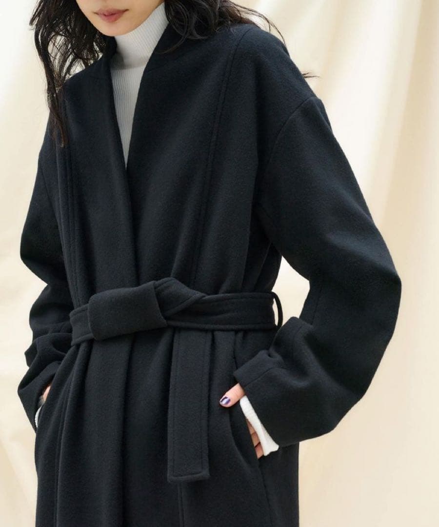 【美品】SIWEM SUPER FINE WOOL KIMONO COAT