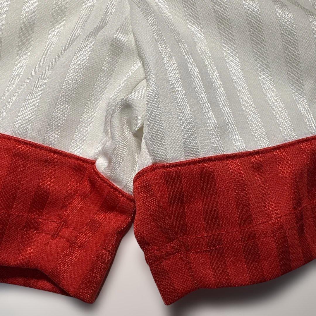 【極美品/希少】90s UMBRO シャドーストライプ サッカーパンツ白赤L相当