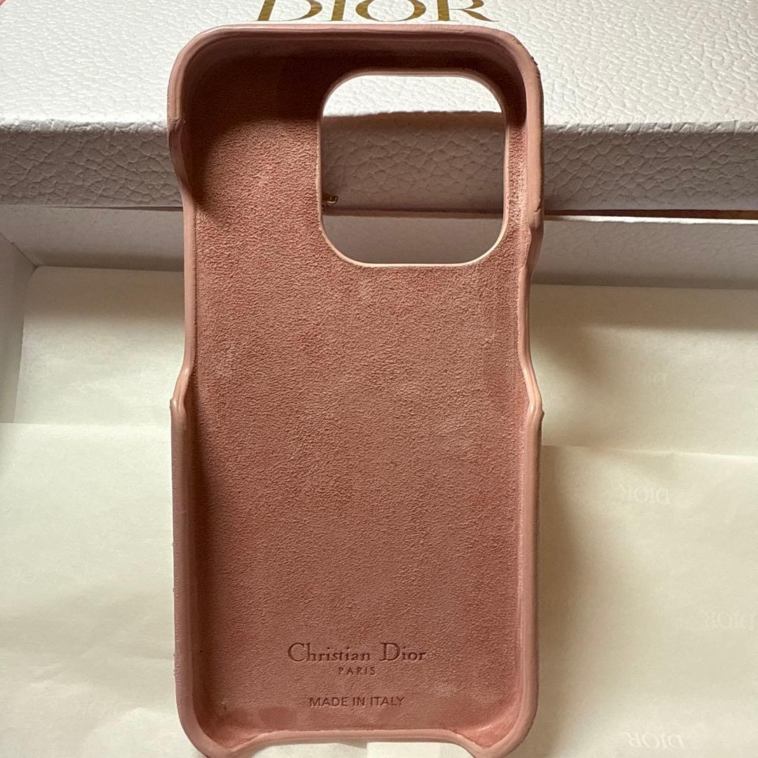 【正規品 美品】Dior iPhone15Proスマホケース ピンクハート