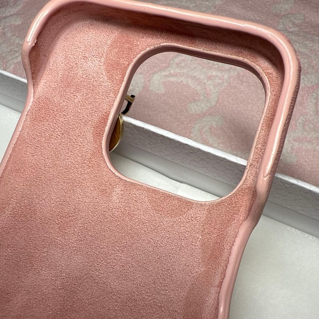 【正規品 美品】Dior iPhone15Proスマホケース ピンクハート