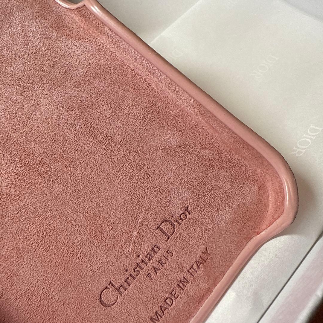 【正規品 美品】Dior iPhone15Proスマホケース ピンクハート