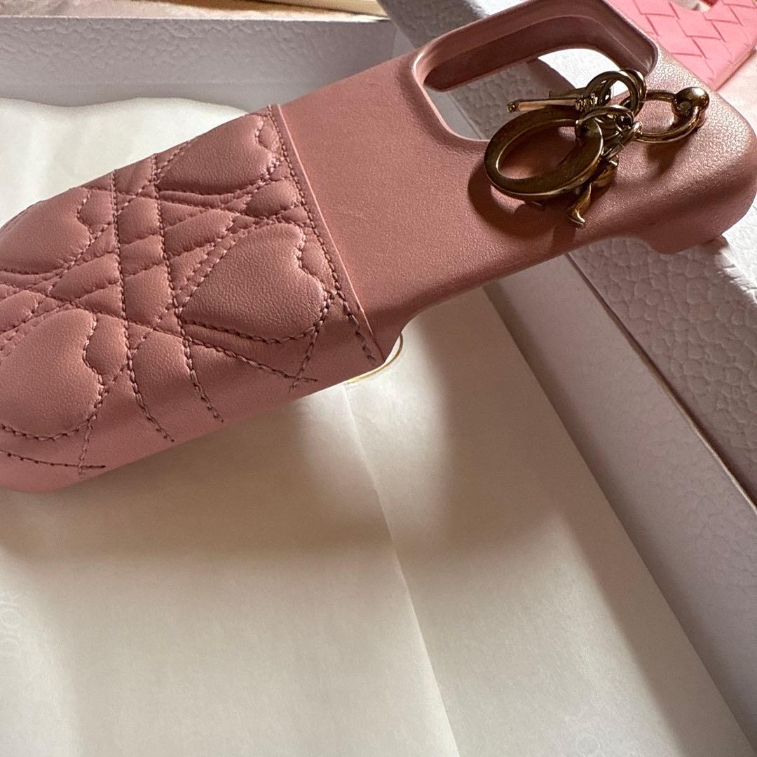 【正規品 美品】Dior iPhone15Proスマホケース ピンクハート