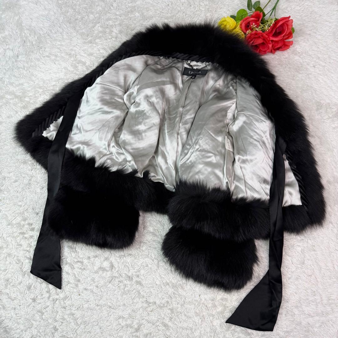EPOCA ブルーフォックス クロップド 袖フレア デザイン◎ 軽量 本毛皮