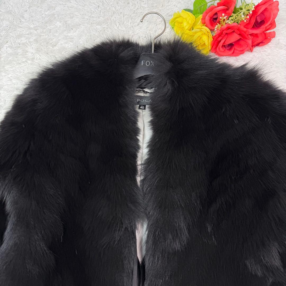 EPOCA ブルーフォックス クロップド 袖フレア デザイン◎ 軽量 本毛皮
