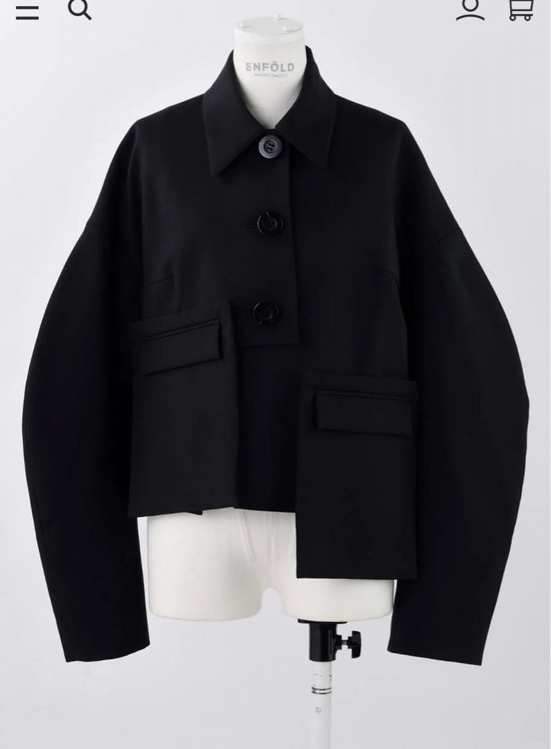 ジャケット・アウター ENFOLD SOUTIEN-COLLAR SHORT-JACKET