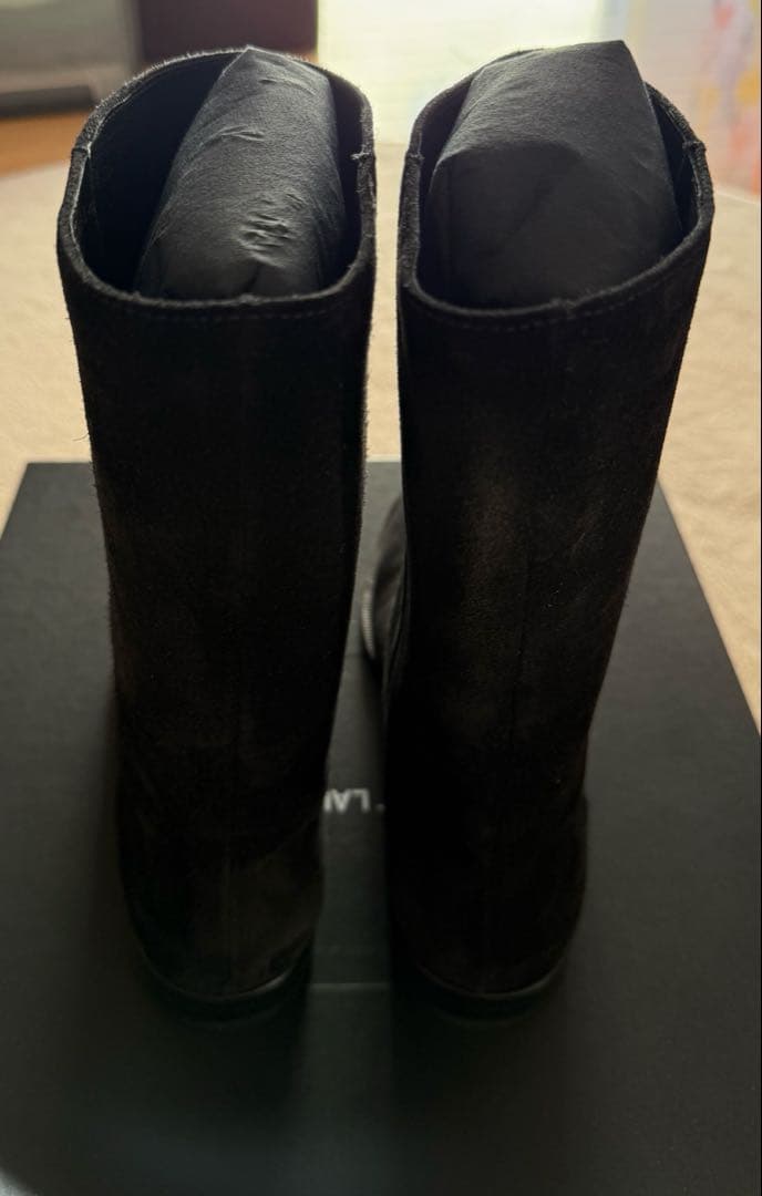 新品　SAINT LAURENT サンローラン　ブラックスエードロングブーツ