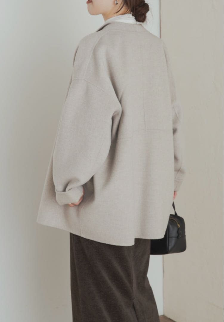 DOORS ウールリバーミドルガウンコート L.GREGE