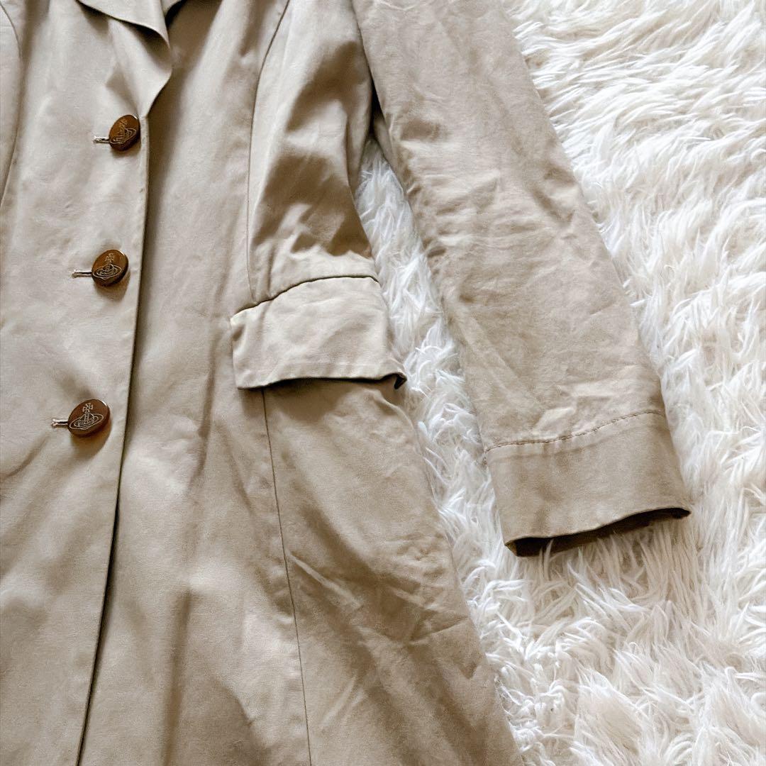 ヴィヴィアンウエストウッド トレンチコート ロング オーブボタン ベージュ 2