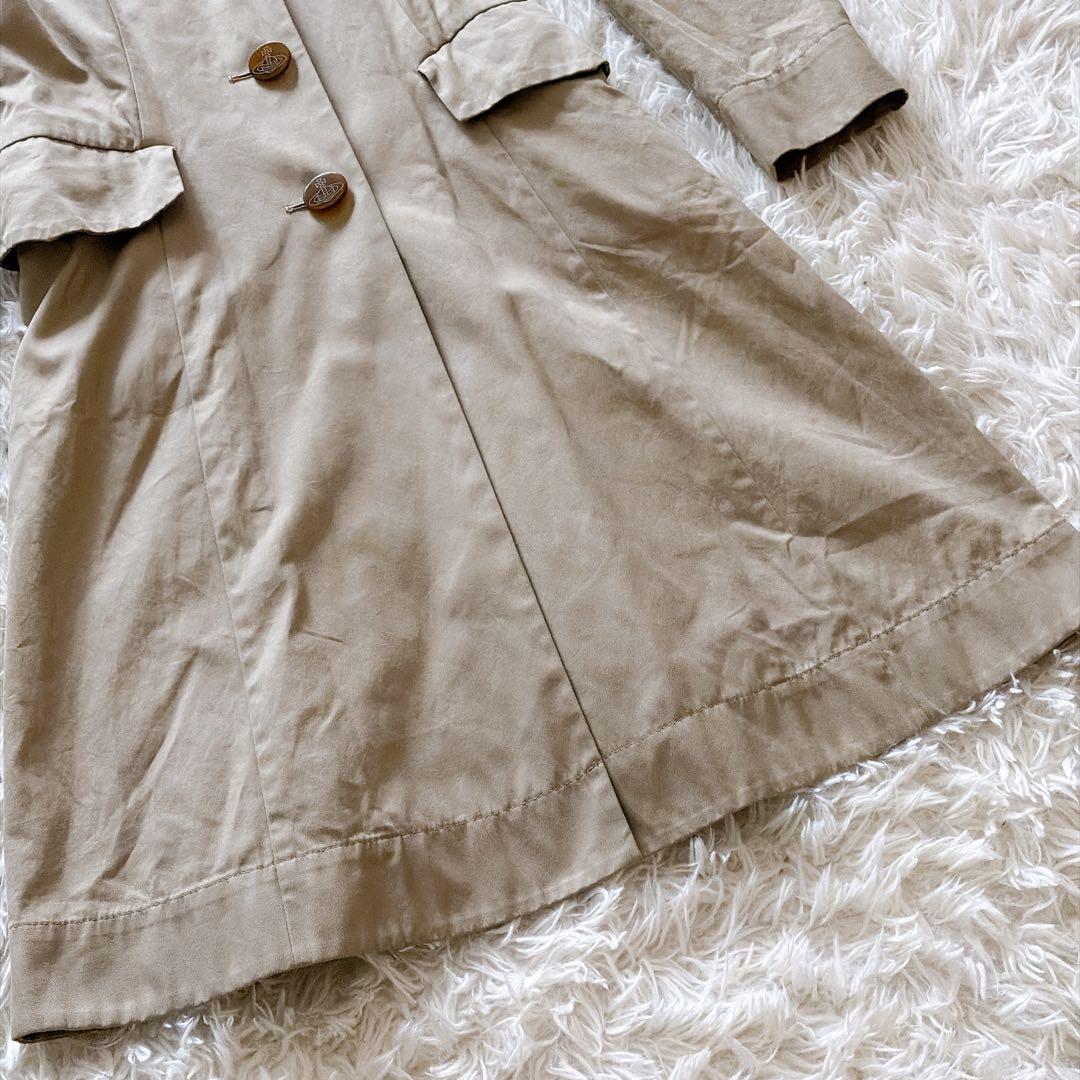 ヴィヴィアンウエストウッド トレンチコート ロング オーブボタン ベージュ 2