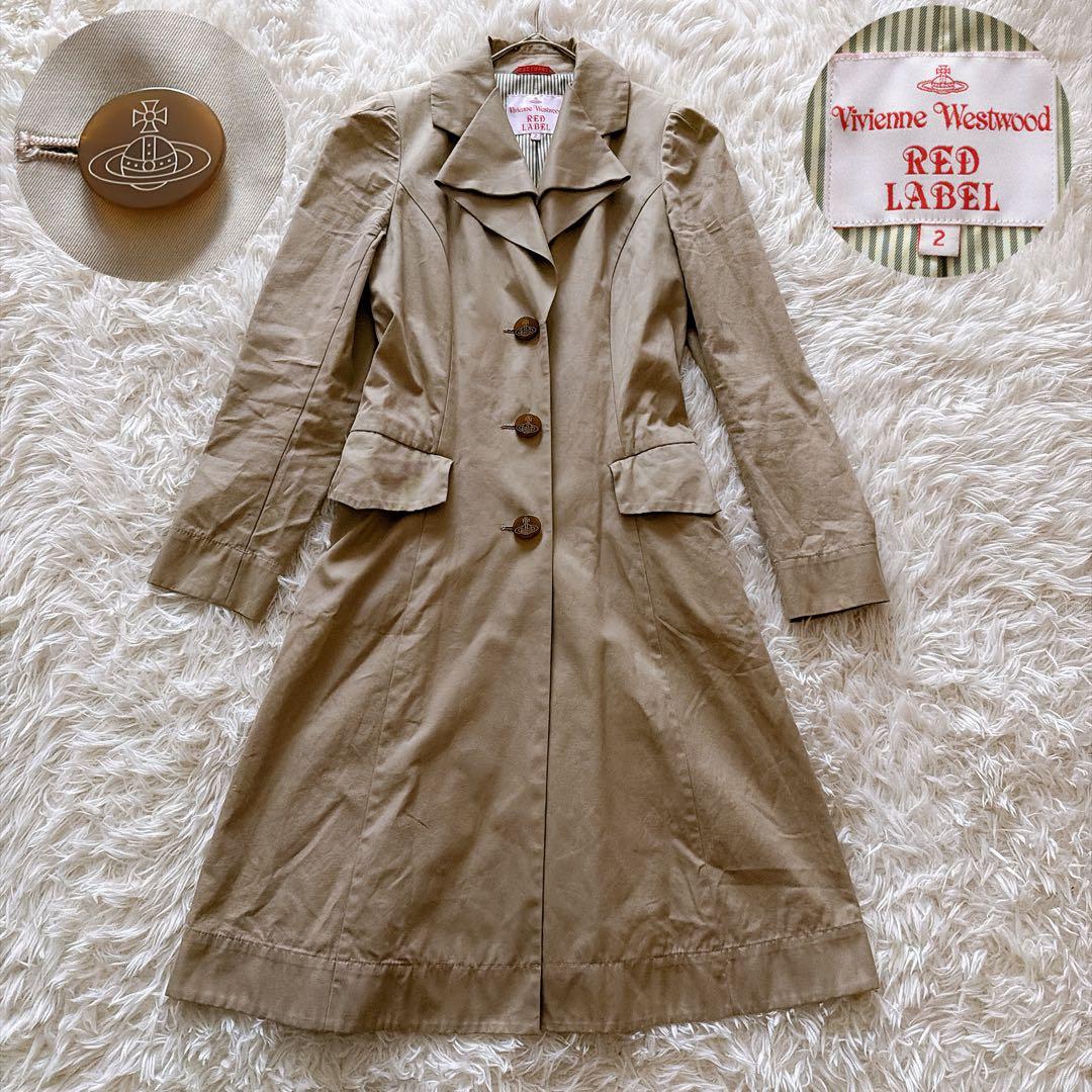 ヴィヴィアンウエストウッド トレンチコート ロング オーブボタン ベージュ 2