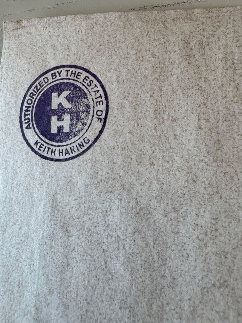 キース・ヘリング KNOKKE 87 ドローイング 手描 サイン入 画廊印有