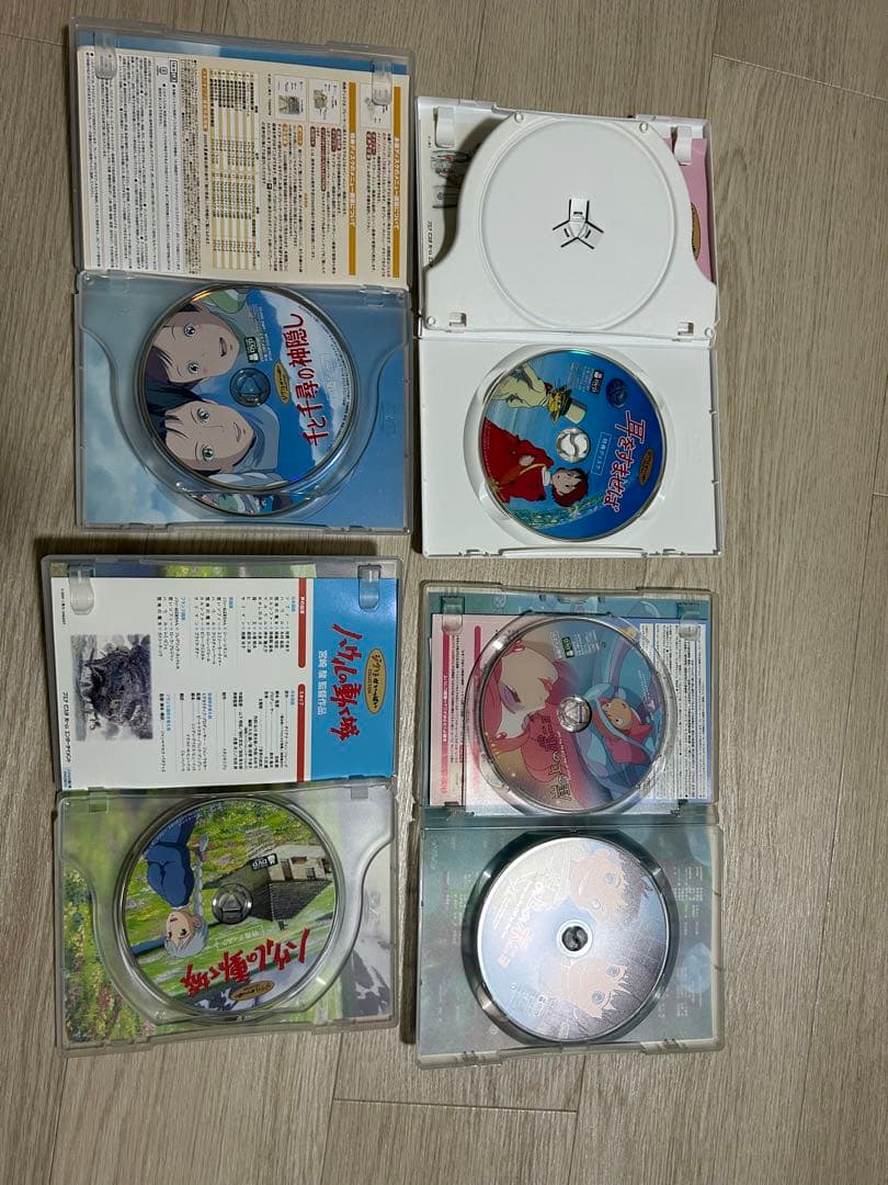 ジブリ　ハウルの動く城　千と千尋の神隠し　崖の上のポニョ　耳を澄ませば