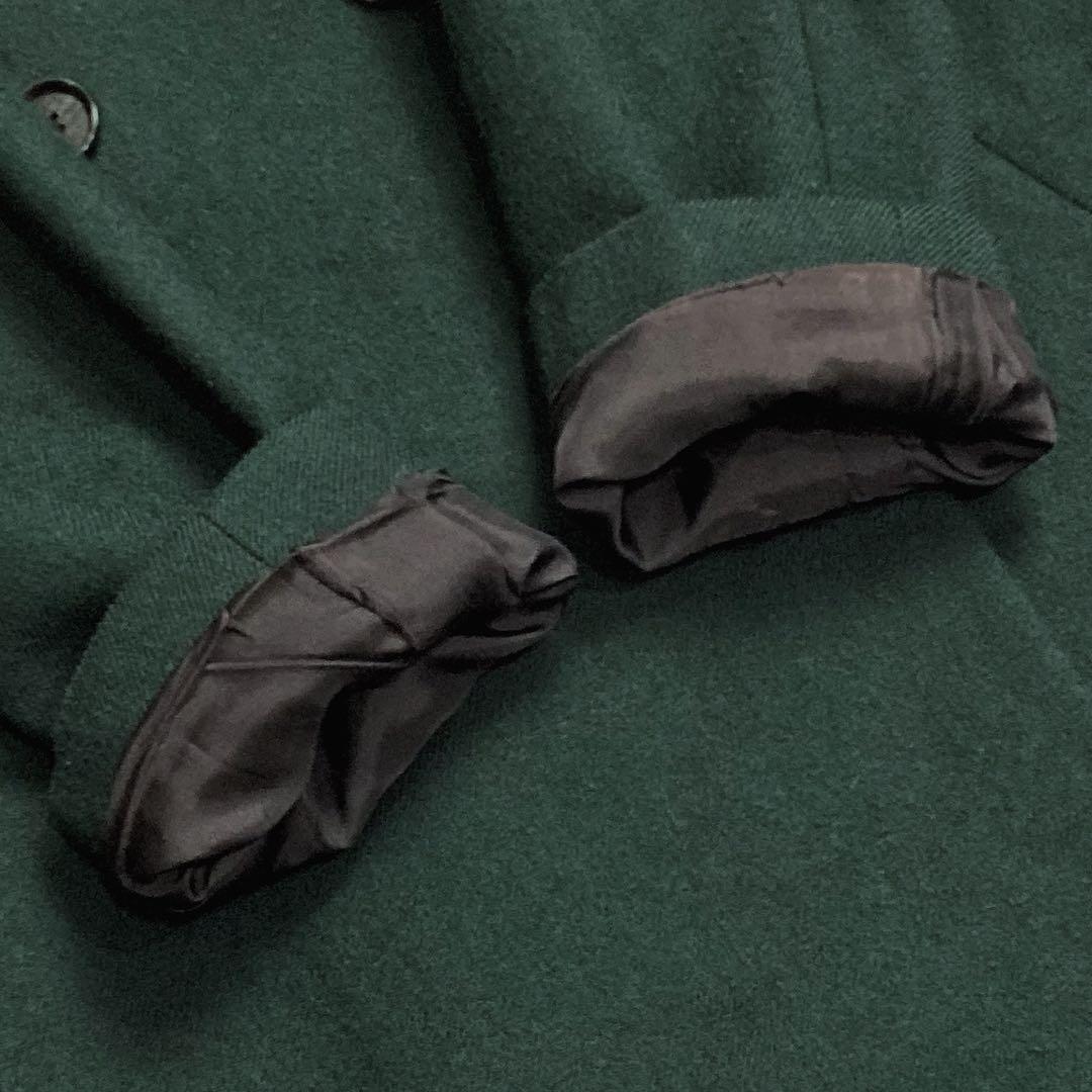 あき 美品✨ポールスミス ダブルチェスターコート グリーン マルチカラー