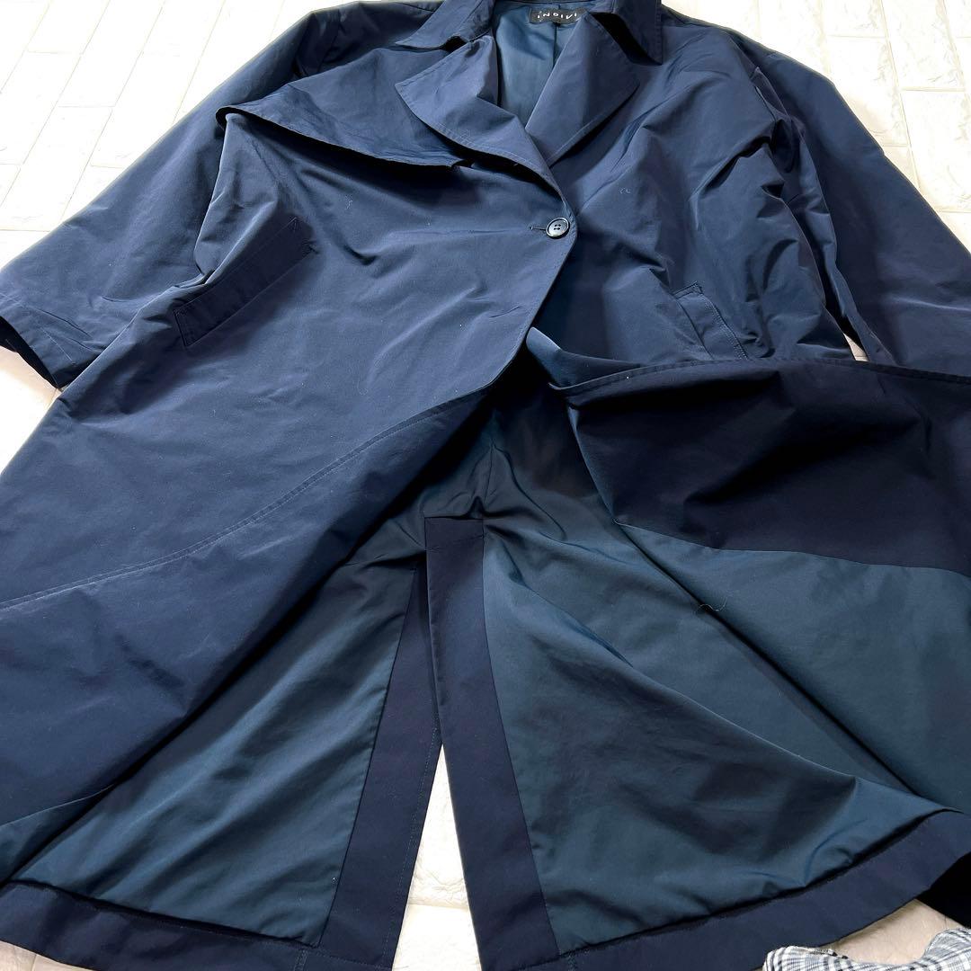 INDIVI フードライナー付き スプリングコート トレンチ オールシーズン