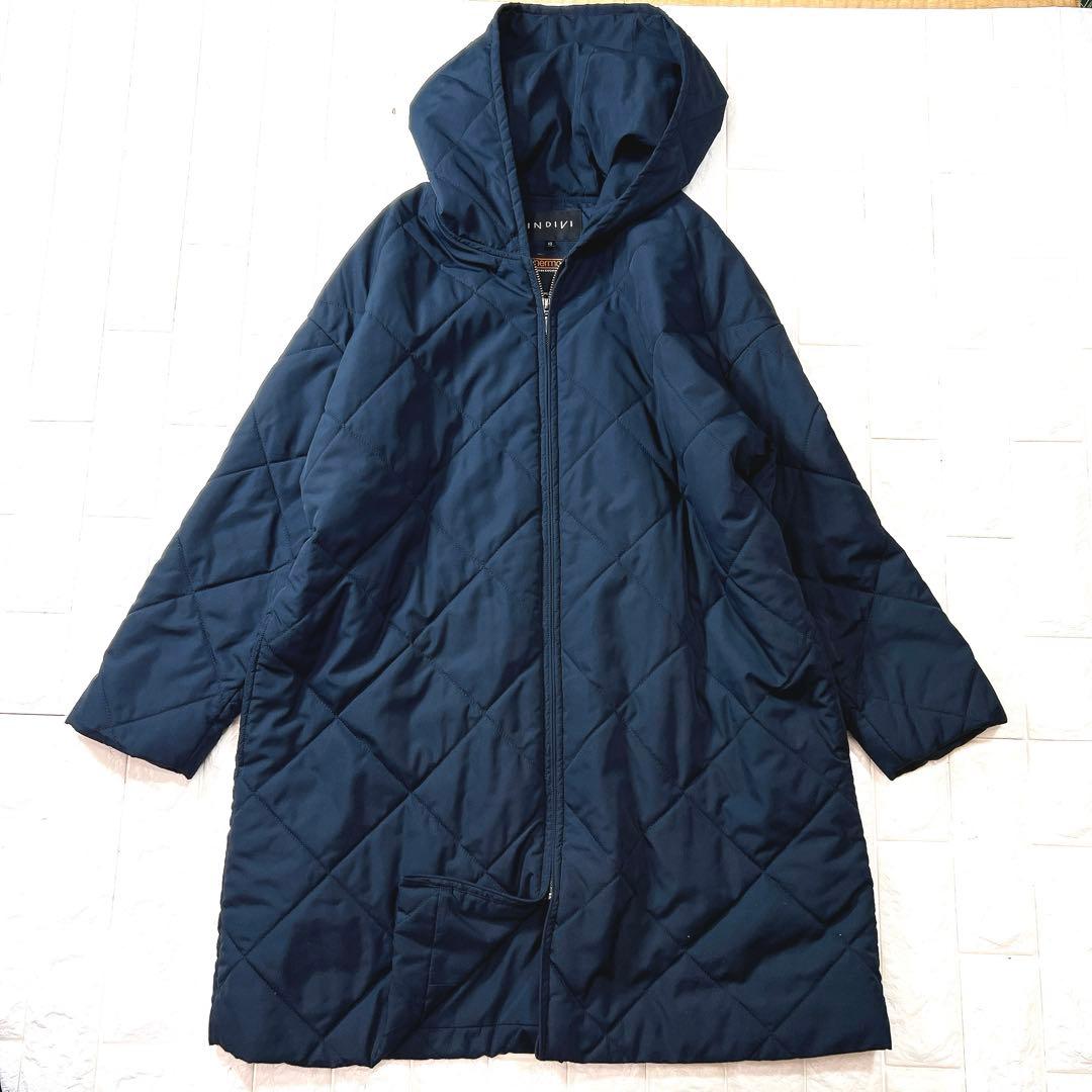 INDIVI フードライナー付き スプリングコート トレンチ オールシーズン