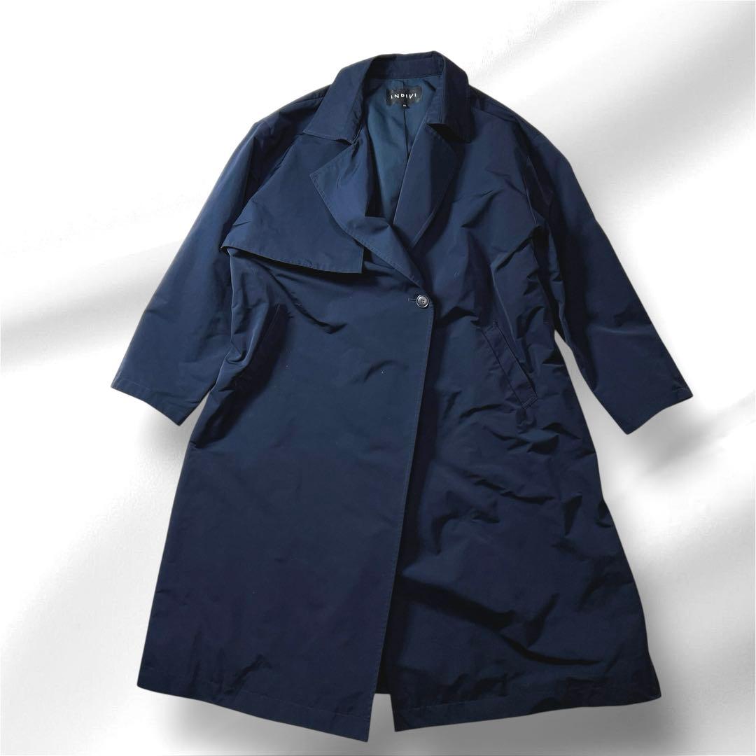 INDIVI フードライナー付き スプリングコート トレンチ オールシーズン