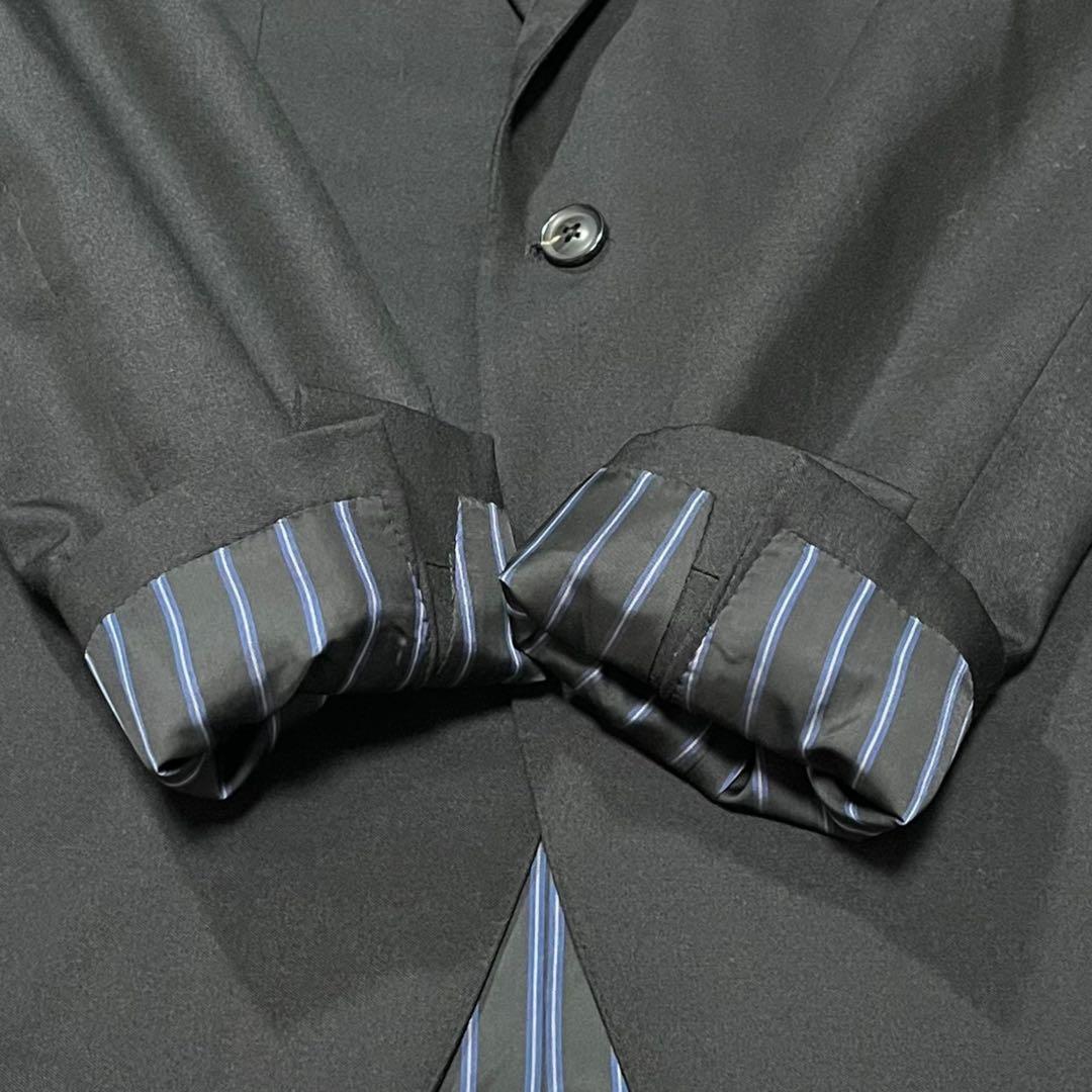 極美品 ランバンオンブルー テーラードジャケット ウール シルク43% M