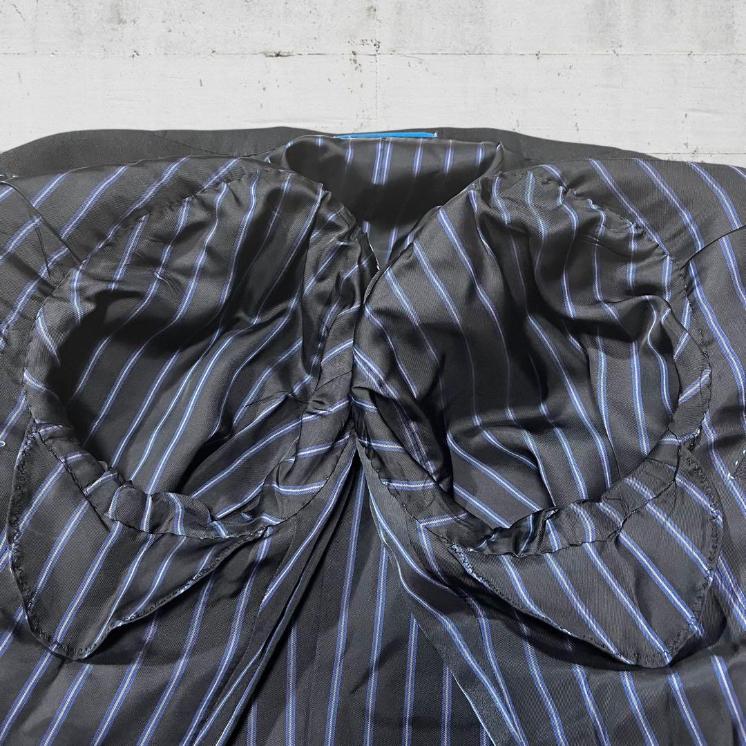 極美品 ランバンオンブルー テーラードジャケット ウール シルク43% M