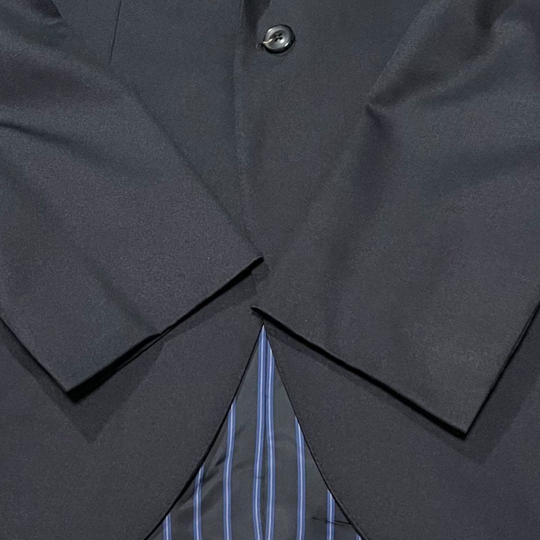 極美品 ランバンオンブルー テーラードジャケット ウール シルク43% M