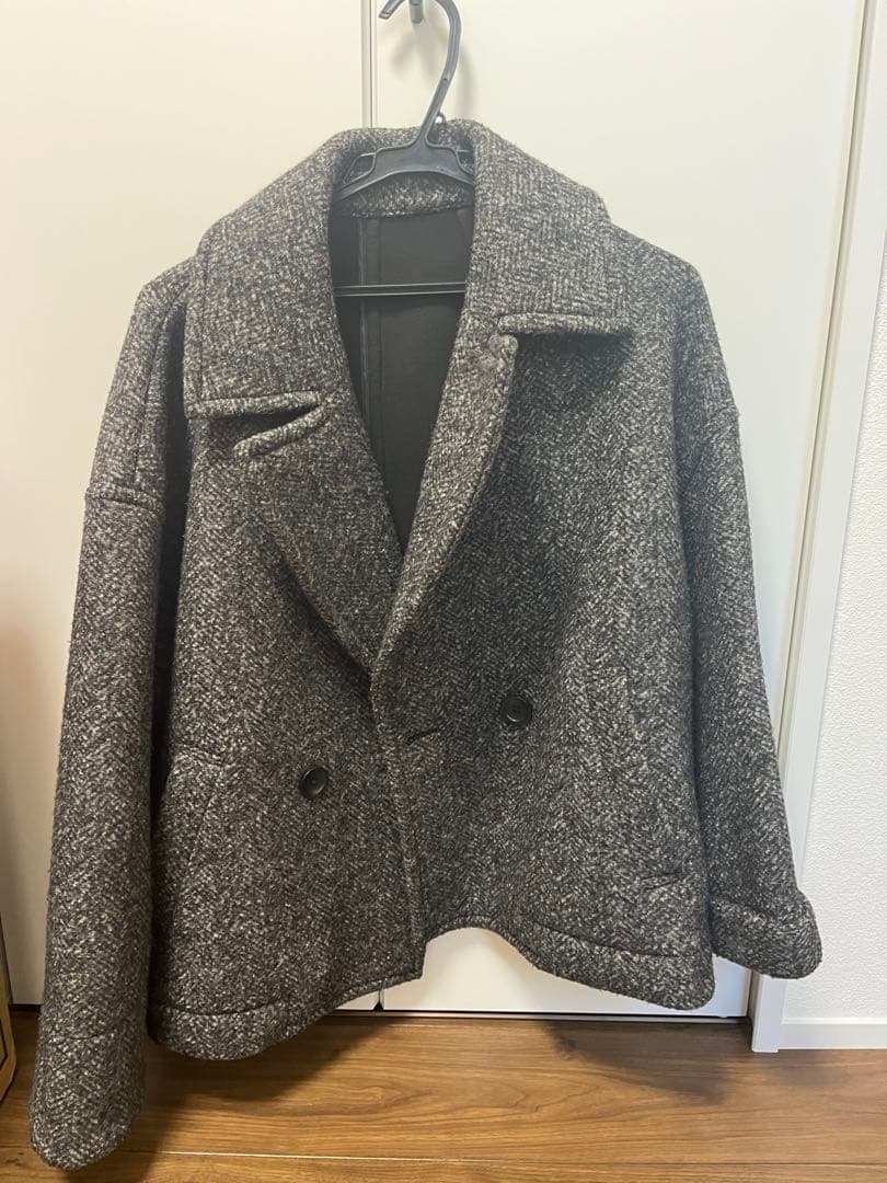 Demi-Luxe BEAMS ダブルブレストチェスターコート グレー系　36