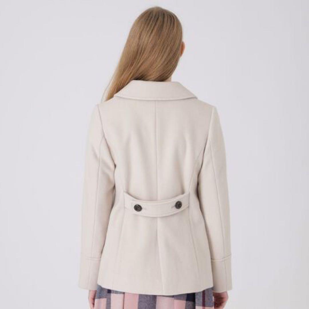 新品　ブルーレーベル　エアリーウールビーバーピーコート　チェック