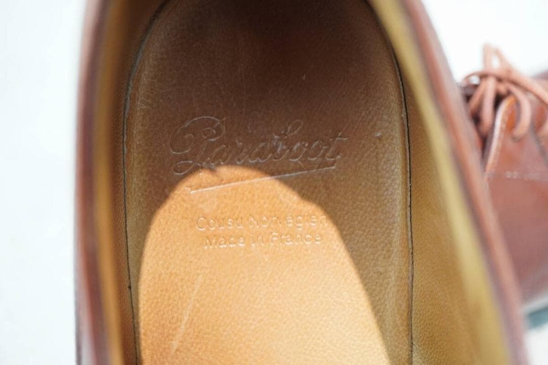 美品 PARABOOT CHAMBORD マロン レザー シューズ 907P▲