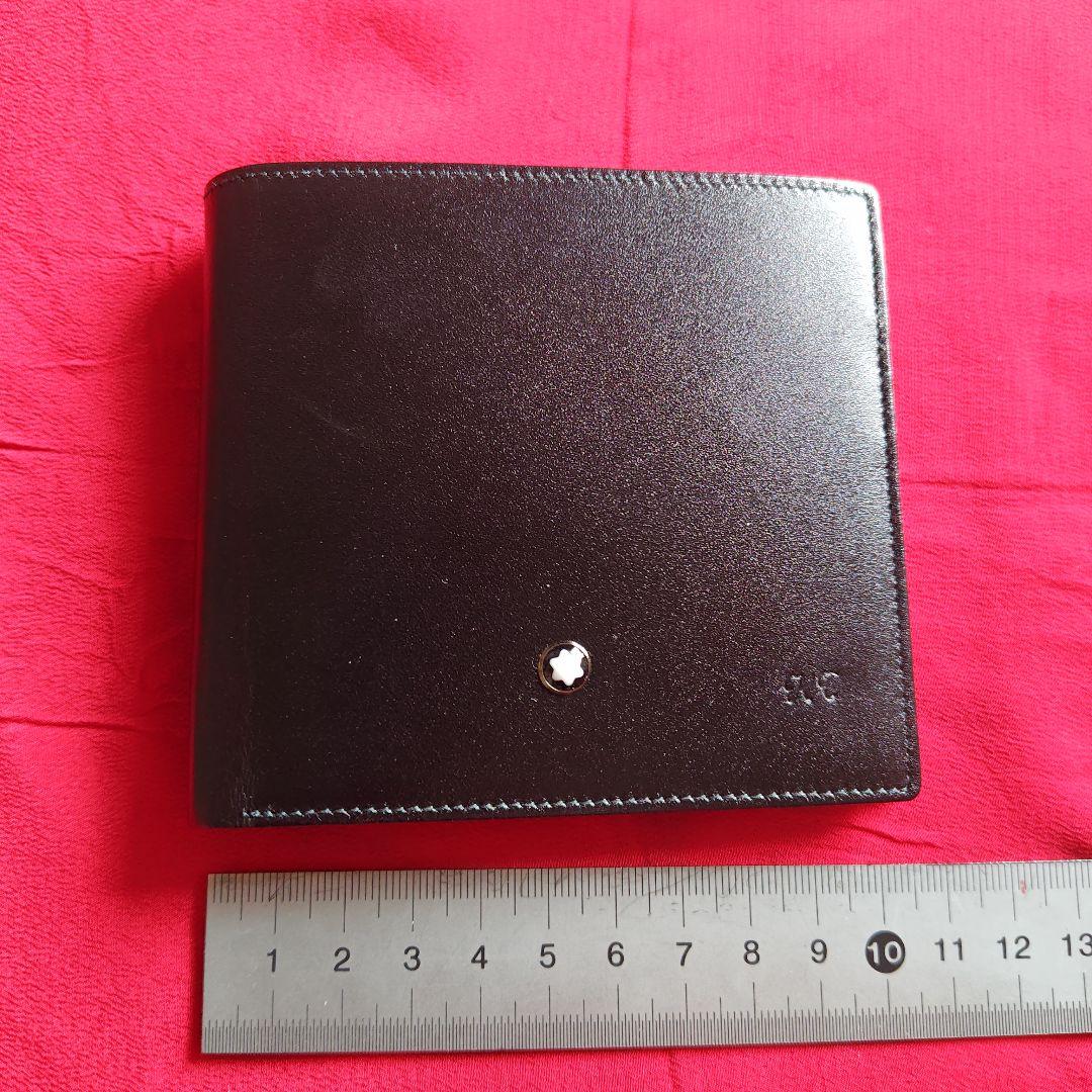 しんぺい67　MONTBLANC 二つ折り財布 ブラック　(KT刻印付)