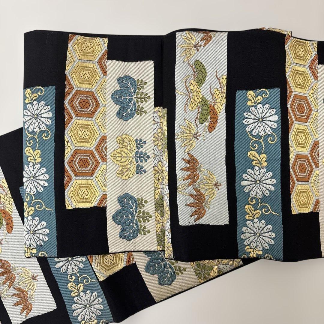 新品「即決価格」西陣錦織正絹 準礼装兼お洒落京袋帯3.8ｍ名門服部織物短冊特選織