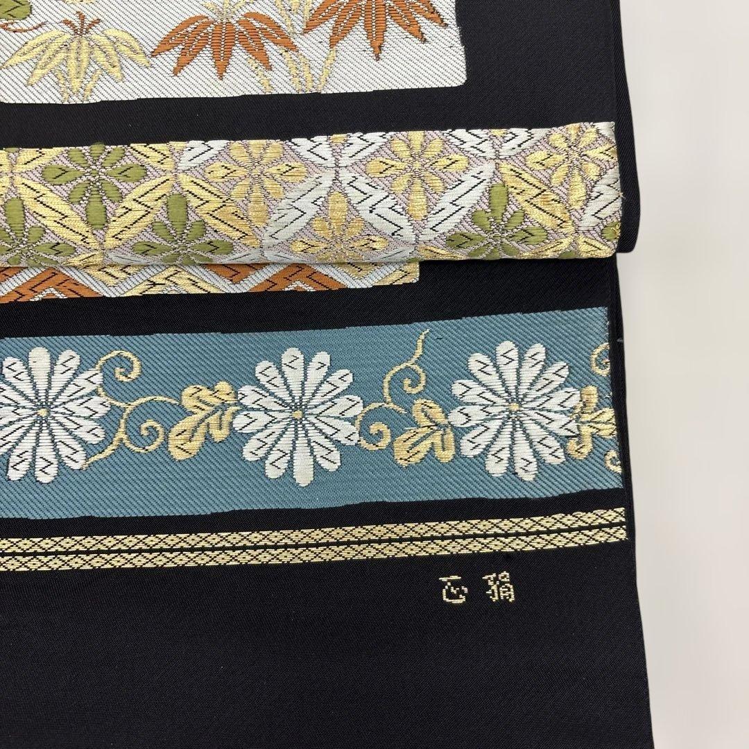 新品「即決価格」西陣錦織正絹 準礼装兼お洒落京袋帯3.8ｍ名門服部織物短冊特選織