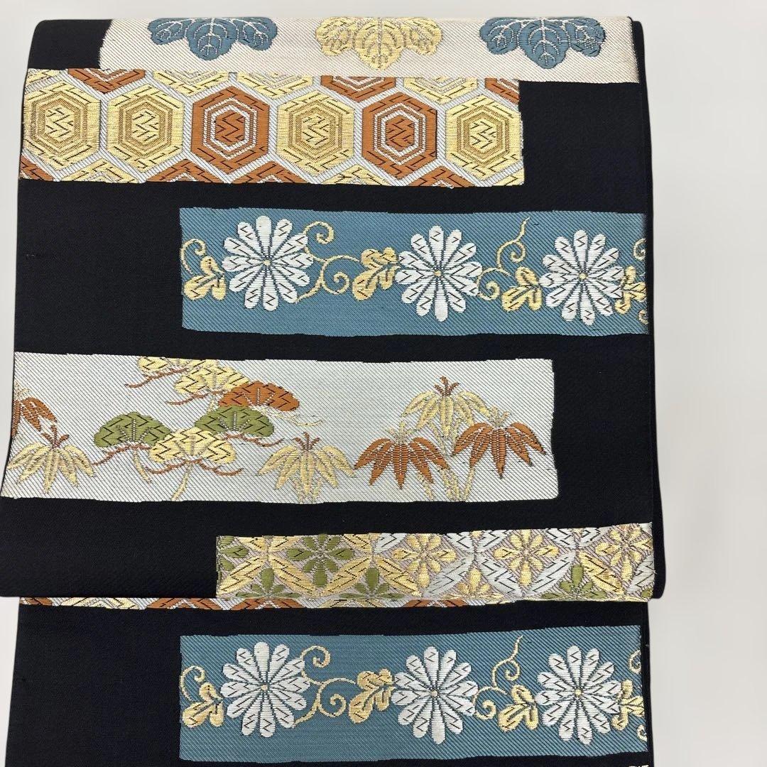 新品「即決価格」西陣錦織正絹 準礼装兼お洒落京袋帯3.8ｍ名門服部織物短冊特選織