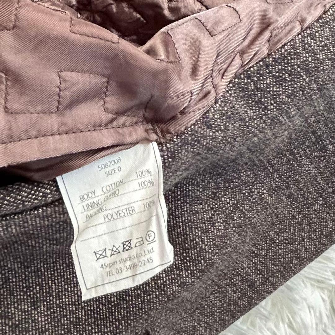 美品★45R ショールカラー フレア コート コットン　ゆったり　FREE