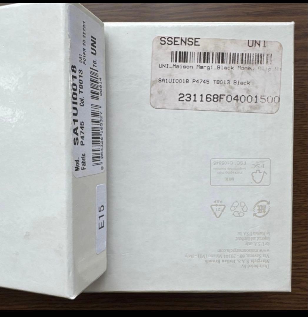 ブラック マネークリップ ジッパー付き