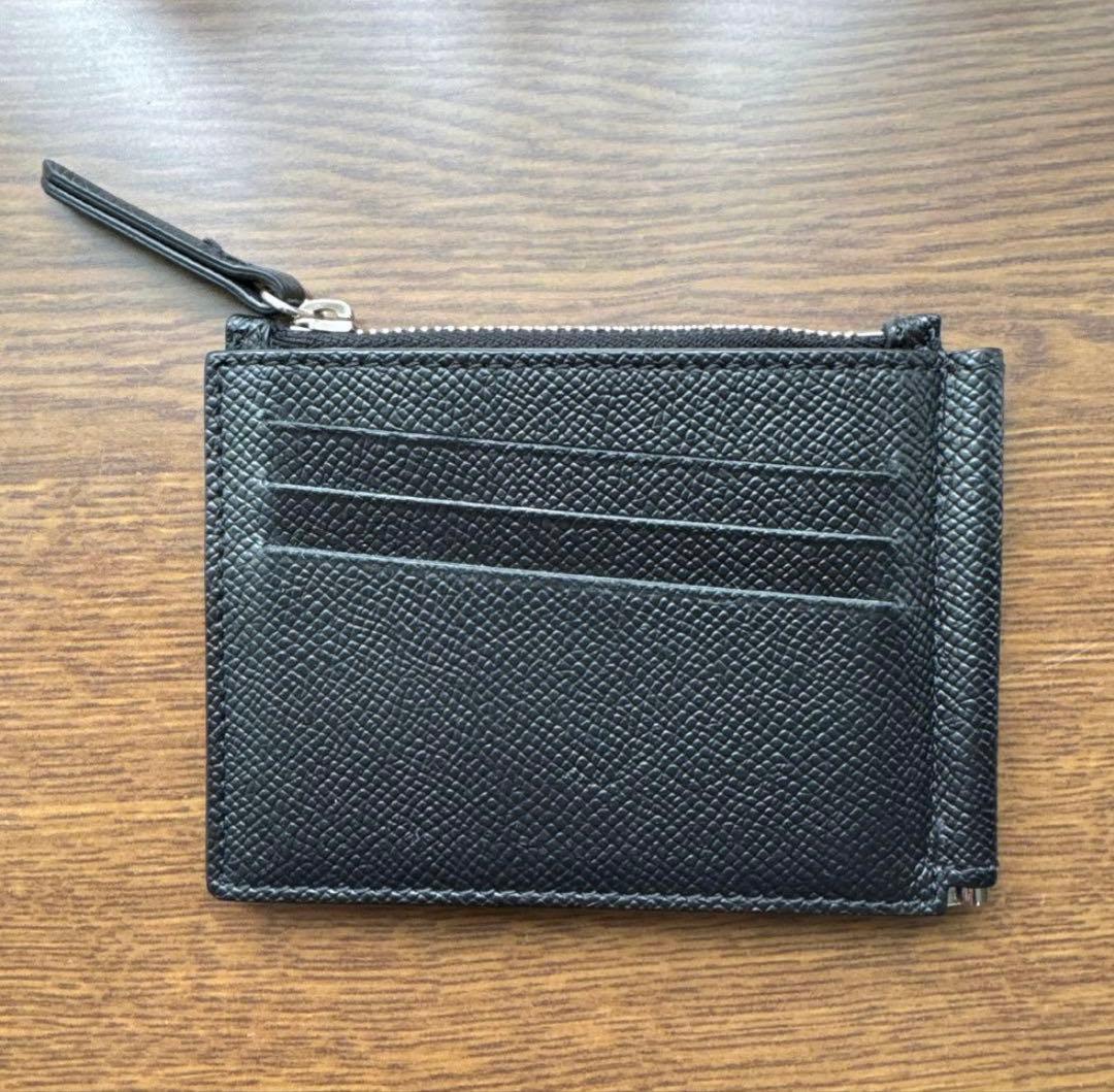 ブラック マネークリップ ジッパー付き