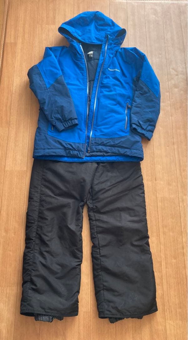 mont-bell スキーウェア 140 上下セット　パウダーステップパーカー