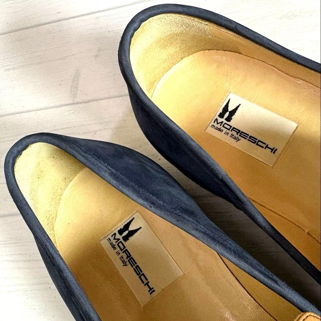 極美品■MORESCHI■タッセルローファー✨スエード マルチカラー セレモニー