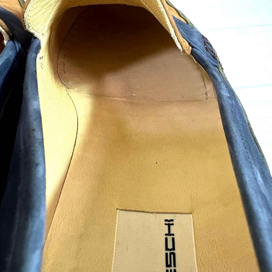 極美品■MORESCHI■タッセルローファー✨スエード マルチカラー セレモニー